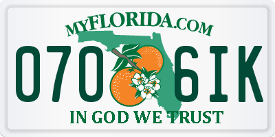 FL license plate 0706IK