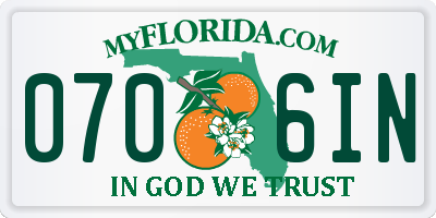 FL license plate 0706IN