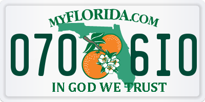FL license plate 0706IO