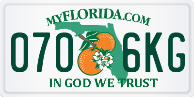 FL license plate 0706KG