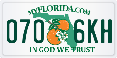 FL license plate 0706KH