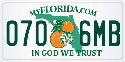 FL license plate 0706MB