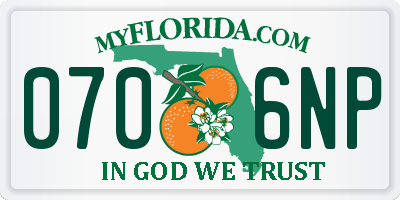 FL license plate 0706NP