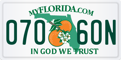 FL license plate 0706ON