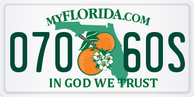 FL license plate 0706OS