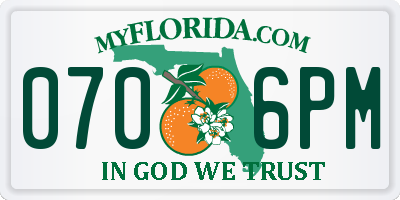 FL license plate 0706PM