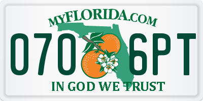 FL license plate 0706PT