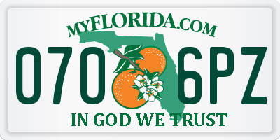 FL license plate 0706PZ