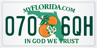 FL license plate 0706QH