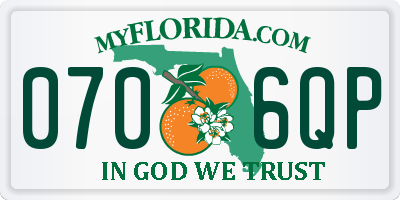 FL license plate 0706QP