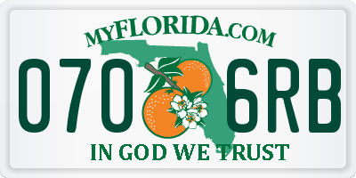 FL license plate 0706RB