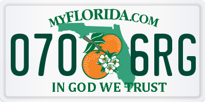 FL license plate 0706RG