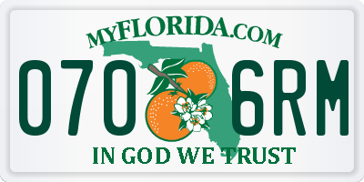 FL license plate 0706RM