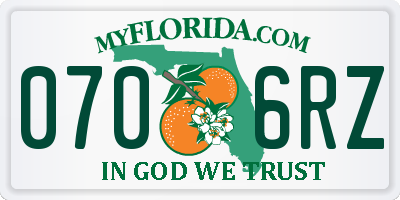 FL license plate 0706RZ
