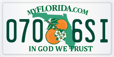 FL license plate 0706SI
