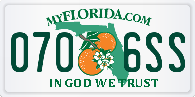 FL license plate 0706SS
