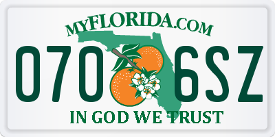 FL license plate 0706SZ