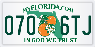 FL license plate 0706TJ