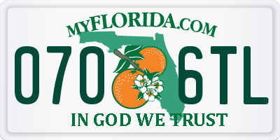 FL license plate 0706TL