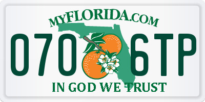 FL license plate 0706TP