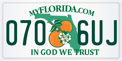 FL license plate 0706UJ