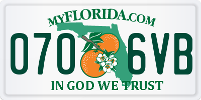 FL license plate 0706VB