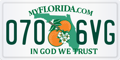 FL license plate 0706VG
