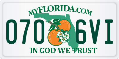 FL license plate 0706VI