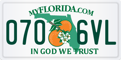 FL license plate 0706VL