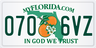 FL license plate 0706VZ