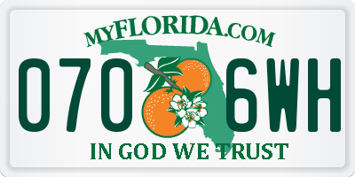 FL license plate 0706WH