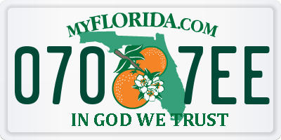 FL license plate 0707EE