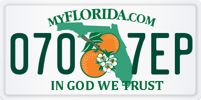FL license plate 0707EP