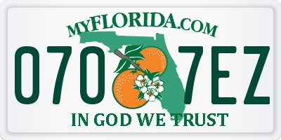 FL license plate 0707EZ