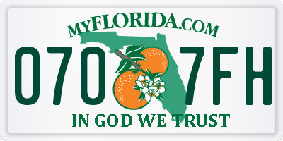 FL license plate 0707FH