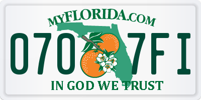 FL license plate 0707FI