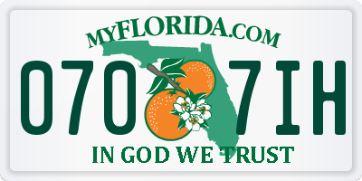 FL license plate 0707IH