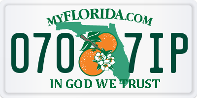 FL license plate 0707IP