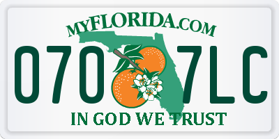 FL license plate 0707LC