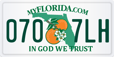 FL license plate 0707LH