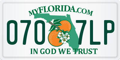 FL license plate 0707LP