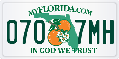 FL license plate 0707MH