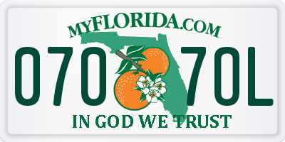 FL license plate 0707OL