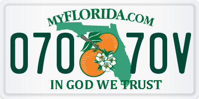 FL license plate 0707OV