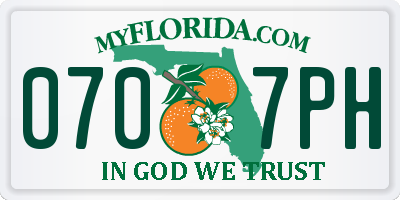 FL license plate 0707PH