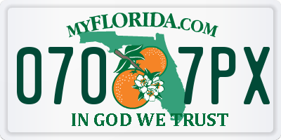FL license plate 0707PX