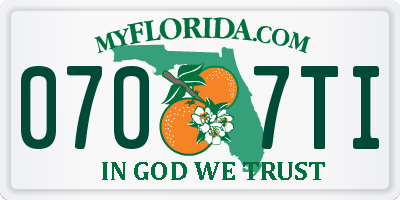 FL license plate 0707TI