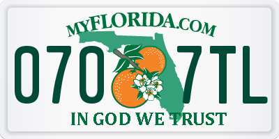 FL license plate 0707TL