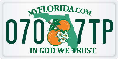 FL license plate 0707TP