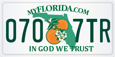 FL license plate 0707TR